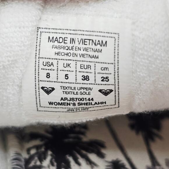 Roxy Sheilahh Slip on Rainbow Strip Platform Sneaker Shoe Women's 6.5 VSCO - Picture 7 of 9